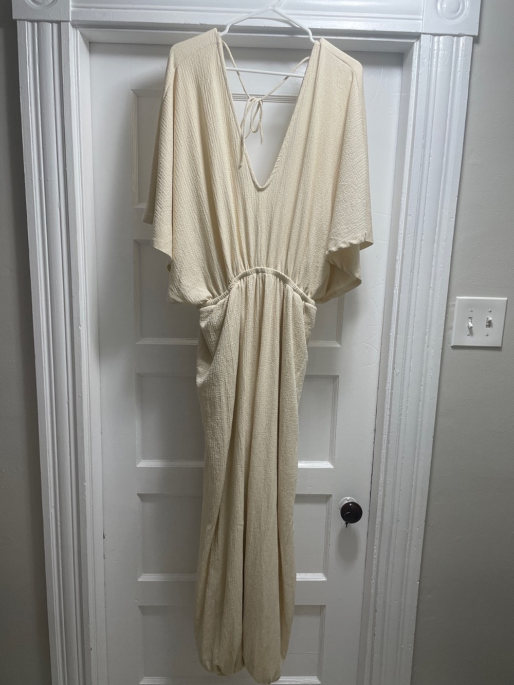 Free People cream jumpsuit